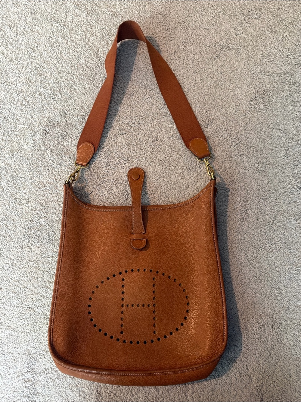 Hermes Evelyne GM Leather Bag